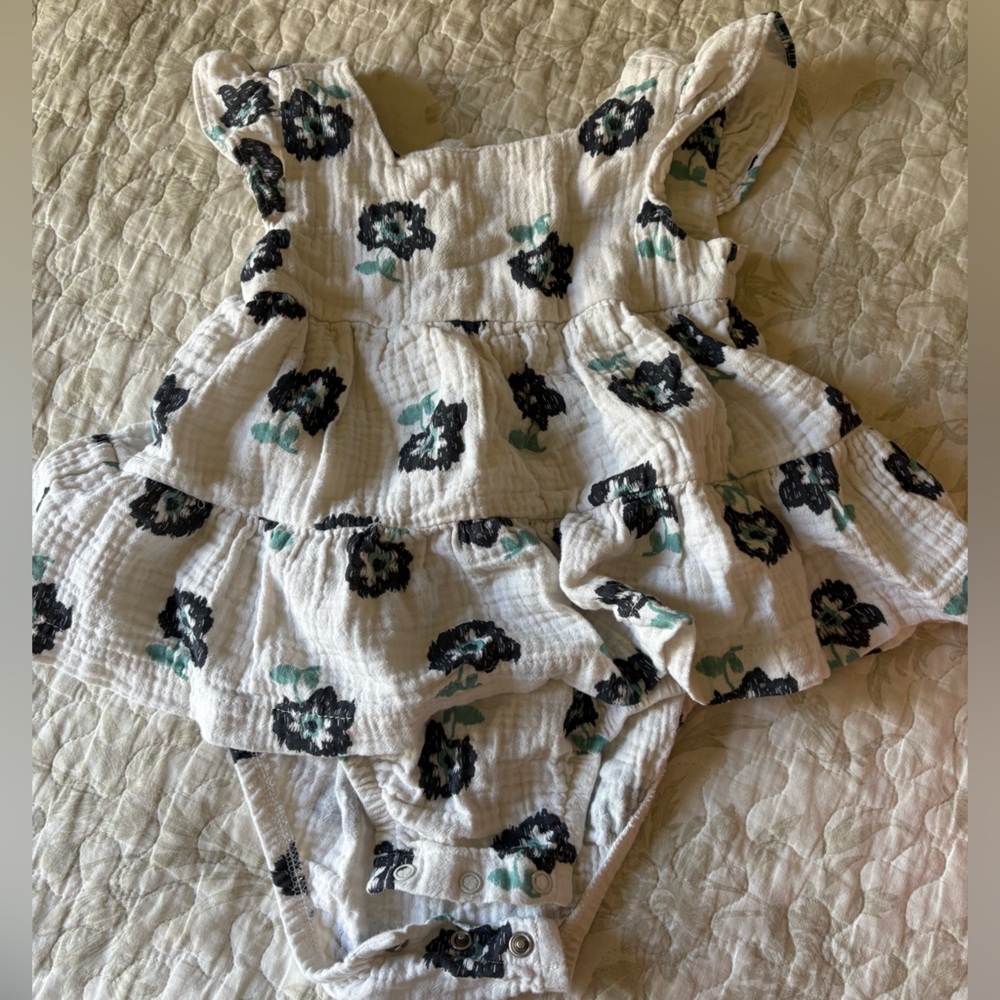 Carter's Blue Floral Baby Outfit